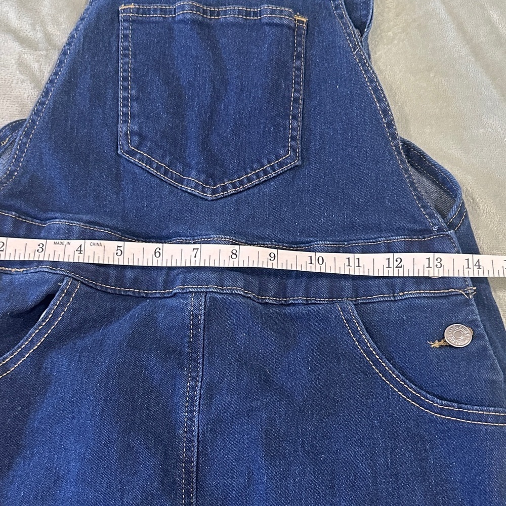 Women's Dark Blue Denim Overalls dress size L - Picture 5 of 9